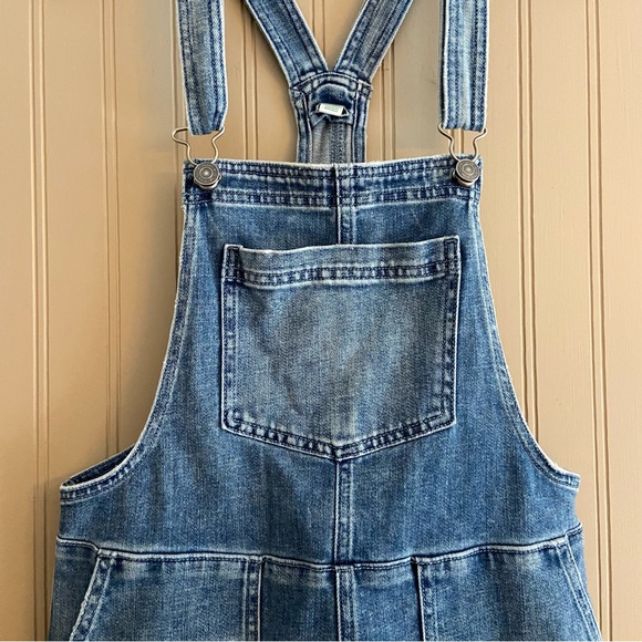 Aerie Denim Shortall in a Medium Indigo Wash Super Soft Women’s Size XS - Picture 2 of 7